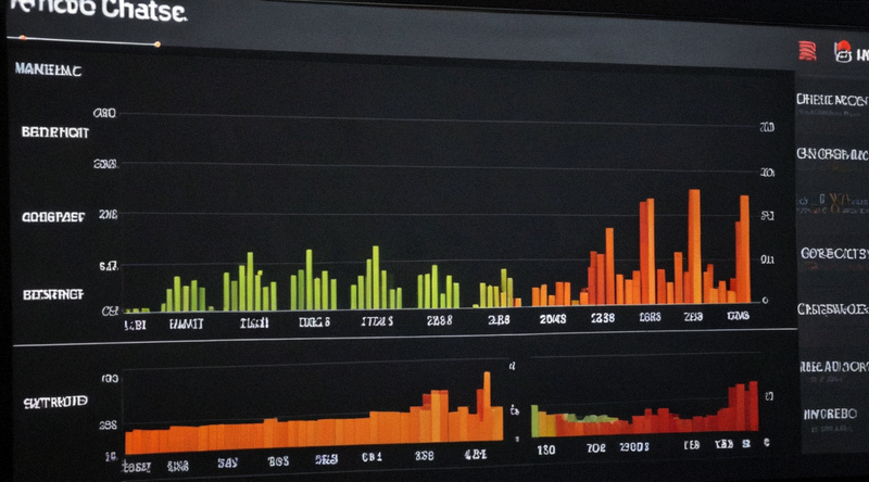 体育数据分析屏幕上展示的比赛统计与趋势图表